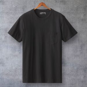 American Giant T-Shirt Mens L Black Pocket Tee Cotton Short Sleeve USA Crew NEW